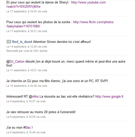 Exemple Twitter
